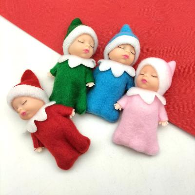 China DIY TOY New Christmas Elf Babies Movable Arms Legs Sleeping Baby Elves Dolls For Bedroom Accessories for sale