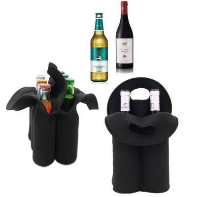 China Waterproof Unbreakable Wine Bottle Bag With Handle Wine Shipping Boxes Temperature Preservation Red Wine Champagne Beer for sale