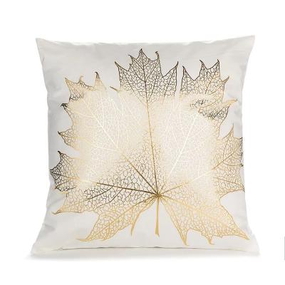 China Anti-Pull Factory Direct Sales Tile Case Cover Soft Tanning Pillow Cover White Cream Gold Cushion Cover for sale