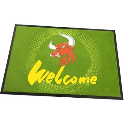 China Factory Direct Sales Bull Pattern Entrance Mats Family Hotel Washable Nylon Floor Mats Front Door Welcome Door Mats for sale