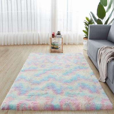 China High Quality Washable Home Floor Mat Furry Area Plush Rug Decoration Plush Rug Blanket Rose For Living Room for sale