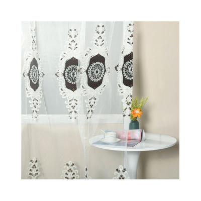 China Insulated Manufacturers Design Custom Made Luxury Voile Curtains Living Room Embroidery Sheer Material Curtains With Sheer for sale