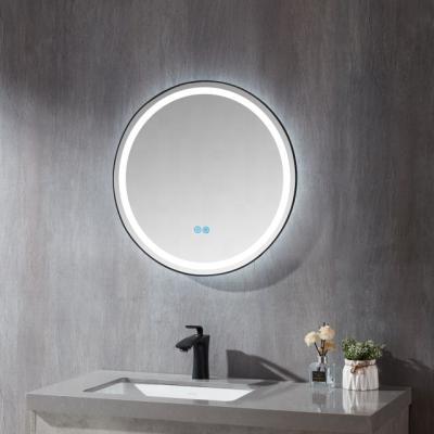 China Touch sensor leg bathroom mirror, touch sensor and defogger, round for sale