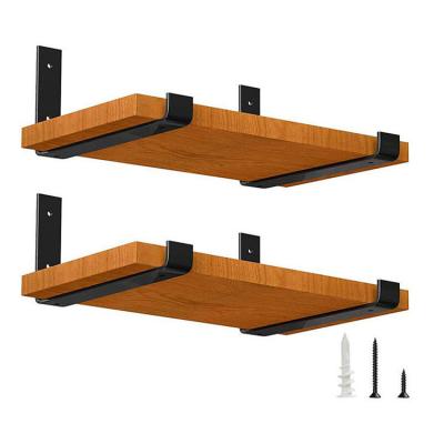 China Aluminum Wall Standards And Shelf Brackets Wall Mount Heavy Duty Floating Beam Frames Spring Loaded Folding Shelf Bracket for sale