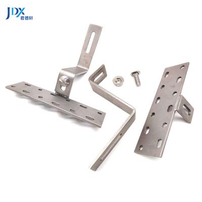 China Aluminum Photovoltaic Tracking Bracket Caravan Street Light Support Panel Pole Mount Aluminum Solar Bracket For Tile Roof for sale