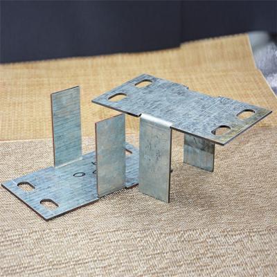 China Long Leg 40mm Long Stair Joist Hangers 3 Ways Connector 4x4 Connector 4x4 Hardware Metal Aluminum Hidden Bracket 70mm For Timber for sale