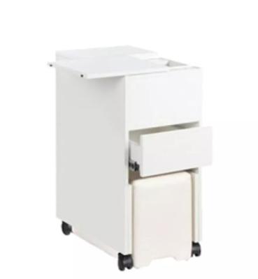 China Modern Portable Manicure Furniture Cabinet With Movable Stool Interior For Nail Salon TKN-25723 for sale