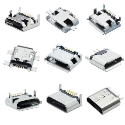 China audio & Visual DIP SMD USB Connector Seat Micro 5 Pin Female Series MICRO USB C Connector for sale