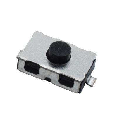 China TS4625A2P 4x6x2.5mm smd push button tact switch black silicone micro button 50mA 12VDC TS4625A2P for sale