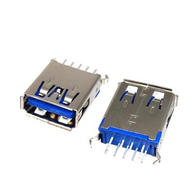 China USB 3.0 Type A USB 3.0 Transmission Jack USB-A 90 /180 Degrees AF Socket USB Female Connector Terminal Quick Type A for sale