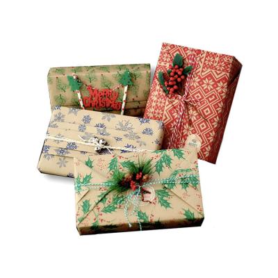 China Compostable Paper Towels Luxury Christmas Moisture Proof Custom Printed High Quality Packaging Wrapping Paper for sale