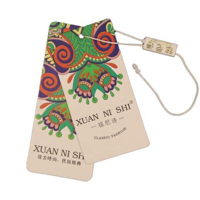 China Viable Manufacturers Wholesale Custom Printed Letter Pattern Apparel Price Tag Label, Environmental Protection Recycled Paper Tag for sale