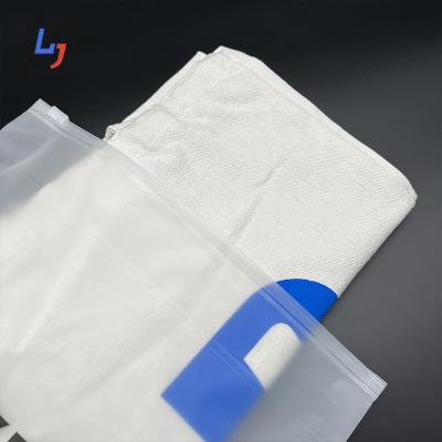 China Low Moq Disposable Cheaper Fashionable Small Plastic White Zipper Packaging Bag With Printed Logo for sale