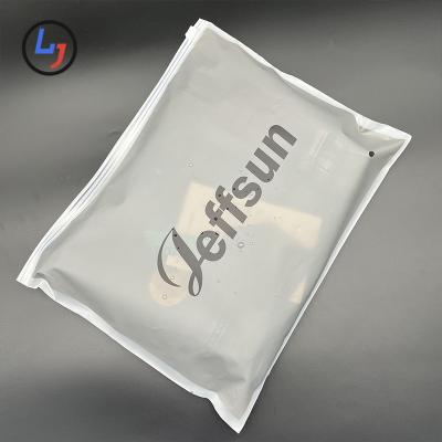 China Logo Print Ziplock Pvc Bag Frosted Disposable Custom Clear T-shirt Zipper Swimwear Packaging Single Layer Plastic Transparent Clothing Bag for sale