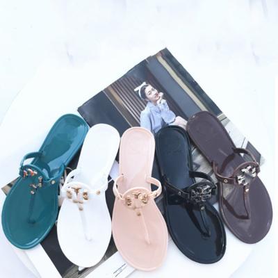 China Hot Sale Flip Flop Fashion Girl Slippers Jelly Shoes Ladies Jelly Slippers Clips Cheap Price and women freeze shoes for sale