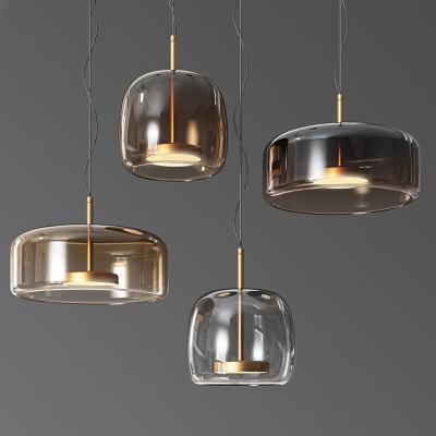 China Designer Modern Nordic Glass Gold Led Pendant Lamps For Table Dining Room Bedroom Kitchen Chandelier Decoration Home Lighting Fixture for sale