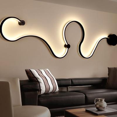 China Contemporary 2023 New Design Post Modern Mount Led Wall Lamp Indoor Porch Light TV Background Art Decoration Modern Wall Lamp for sale