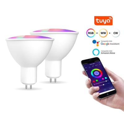 China 2022 Residential GU5.3 MR16 WiFi Smart Bulb for 5w LED Spot Light Work with Tuya APP Amazon Alexa Google Home Siri 110v for sale