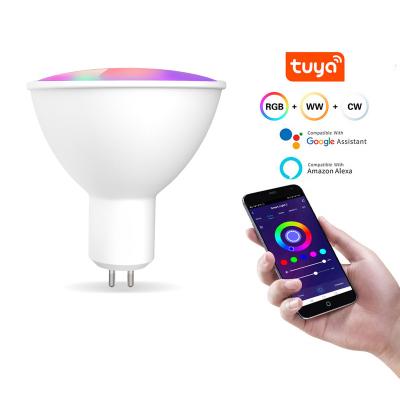 China 2022 residential cheap MR16 led smart bulb with remote control dimmable and rgb multicolor changing wholesale Zhongshan for sale