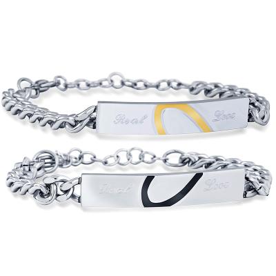 China 2019 New Arrival OBE ALLOY Titanium Steel Couples Bracelet Love Couples Bracelet For Lovers for sale