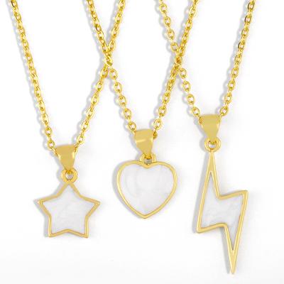 China Office/New Last Career Gold Necklace For Women Heart Pendant Necklace for sale