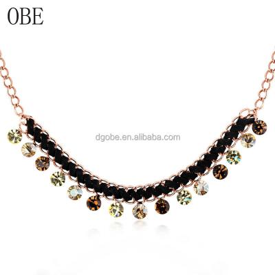 China OBE new arrival factory direct sale ladies crystal chocker brand new fashionable necklace for sale