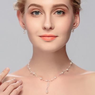 China OBE Crystal Brand Wedding Gift Dubai High Quality India Unique Crystal Bridal Jewelry Sets for sale