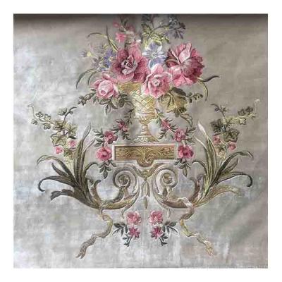 China CF0707B Tela Para Marroque Sofas Marroque Embroidery Velvet Moroccan Sofa Fabric Luxurious High Quality Breathable Floral Flower Polyester for sale