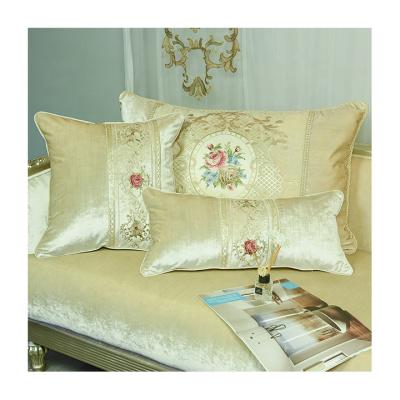 China Anti Dust Mite Cushion Cover Super Soft Floral Velvet Embroidered Tile Covers Moroccan Home Decorative for sale