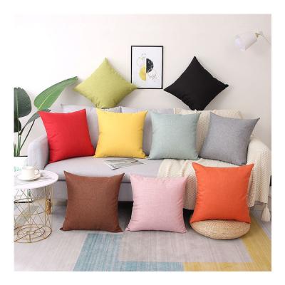 China Customsize Home Garden Throw Pillow Case Polyester Plain Decorative Canvas Waterproof Outdoor Dust Mite Anti Dust Couch Cushion Covers for sale