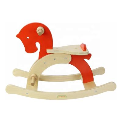 China Ride On Toy European Beech Wood and Plywood Rocking Horse Children Rocking Horse for Home and Preschool for sale