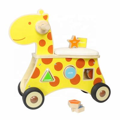 China Ride On Toy Cute Ride on Giraffe Shaped Toy with Shape Cognition and Matching for Kindergarten and Home for sale