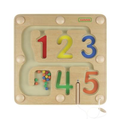 China Plywood Handy Wooden Learning Board 1-5 Number Learning Magnetic Maze for Home and School for sale