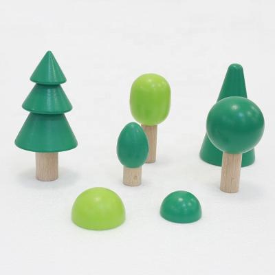 China Educational Toy Educational Toy Wooden Forest Tree Building Blocks Toys Set for Children for sale