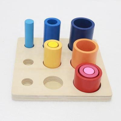 China High Quality Montessori Early Educational Toys Creative Stacking Toy Wooden Stacking Toy Color of Cognitive Educational Toy for sale