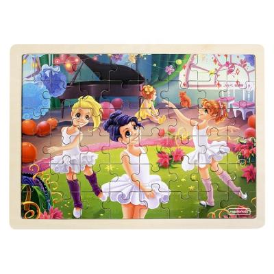 China Cartoon Themed Toy Children Educational Puzzles Plywood Brain Teaser Ballerina Puzzles Gifts For Children for sale