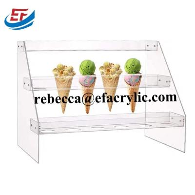 China Food Cones Display Stand Transparent Acrylic Hand roll Stand Holder for sale