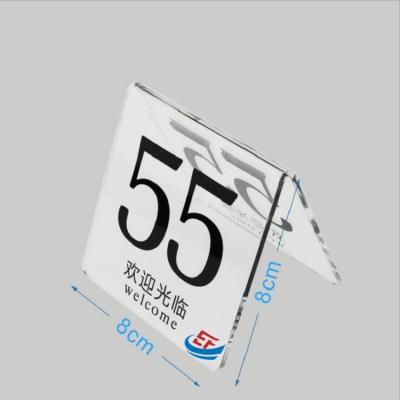 China V Shape Acrylic Table Number Sign Holder Tent for Events for sale