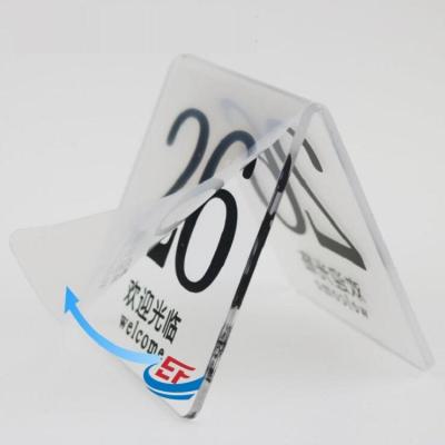 China Clear Acrylic Table Number Holder Tent for sale