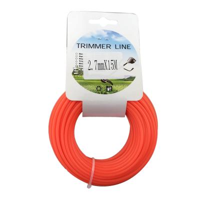 China 2-Stroke 3.0mm 15M Cardhead Packing Grass Nylon Trimmer Line String Trimmer Line for sale