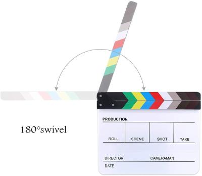 China For photo studio equipment film shooting standard size studio acrylic clapper board studio/film clapper board for sale