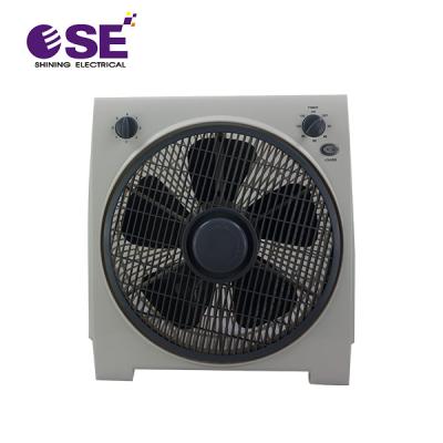 China Hotel Spain Fans Wholesale Plastic Quiet Timer Box Blades 12 Inch Electric Box Fan for sale