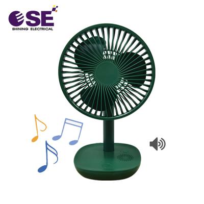 China High Quality Speaker 9 Inch USB Rechargeable Fans Music Playing Speaker Table Fan for sale