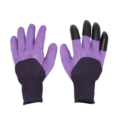 China Genie Floral Gardening Gloves With Durable Breathable Waterproof Digging Planting Claws for sale