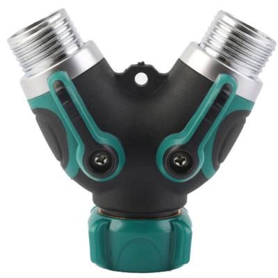 China Garden Tools For Irrigation Customized Alloy Irrigation Garden Water Hose Splitter Straight Connectors for sale