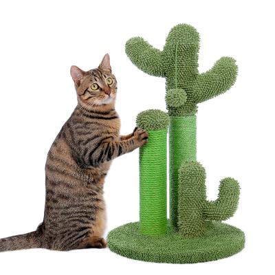 China Viable Manufacturer Funny Luxurious Sisal Striping Post Flower Little Tower Cat Tree for sale