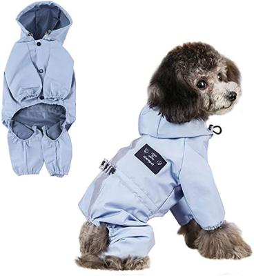 China Viable Hot Selling Dog Rainwear Waterproof Breatheable Adjustable Lightweight Reflective Dog Raincoat for sale