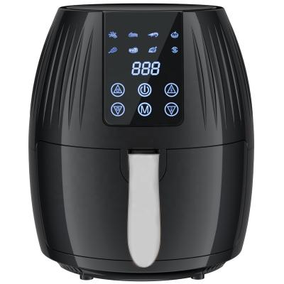 China Hotel Hot Air Fryer stainless steel non-stick multifunctional Air Fryer Smart touch screen 5.5L large capacity automatic for sale