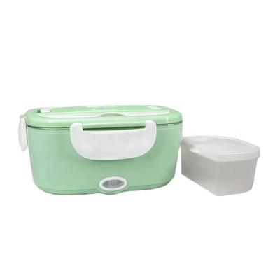 China Modern HOT 12v-24v/110v-240v 40W stainless steel portable food heater 1.3L electric lunch box, suitable for cars and families for sale