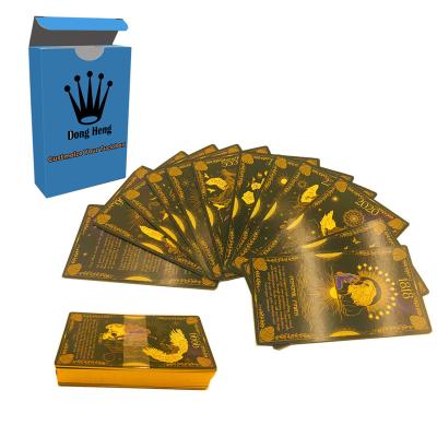 China Paper or PVC Top Quality Factory Custom Printing Gold Gilt Edges Paper Oracle Affirmation Game Deck Tuck Box Cards Tarot Cards With Guidebook for sale